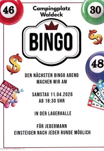 Bingo-Abend am Camping Waldeck